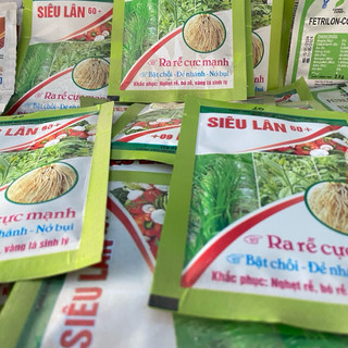 30g Phân bón lá Siêu lân 60+ Kích rễ cực mạnh, bật chồi, đẻ nhánh, nở bụi, xanh lá, dày lá, tạo mầm hoa