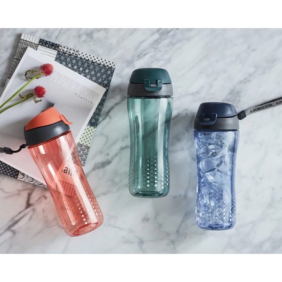 Bình Đựng Nước Nhựa Tritan LocknLock New Sport Spout ABF639 Dung Tích 650ml, Kèm Quai Xách - K-MALL