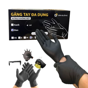 Găng Tay Zen Glove Đen Trắng Không Bột – Găng Tay Cao Su Y Tế Dùng Trong Phun Xăm, Thẩm Mỹ, Spa