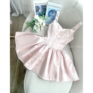 [HAN’S STORE]VÁY HAI DÂY PHỐI NƠ FORM BỒNG BỀNH TIỂU THƯ FORM DÀI VÀ NGẮN CÓ MÚT NGỰC GỌNG ĐỊNH FORM(ẢNH THẬT)