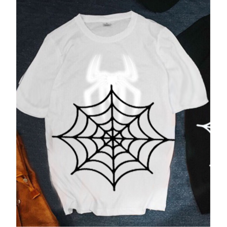 Áo thun Stee Cổ tròn Phản Quang Nhện Spider ICVCVNI Unisex