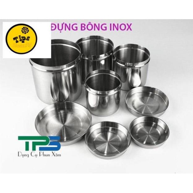 Khay Inox Hạt Đậu Phun Xăm – Dụng Cụ Đựng Mực, Dễ Vệ Sinh, Bền Đẹp Cho Thợ Thẩm Mỹ