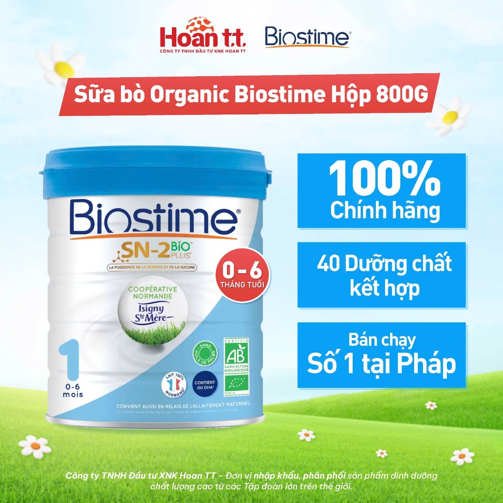 Ảnh Sữa Bò Phát Triển Toàn Diện Cho Bé Biostime SN-2 Organic-Sữa Bột Cân Bằng Hệ Tiêu Hóa Bé -Sữa Tăng Sức Đề Kháng Cho Trẻ 1