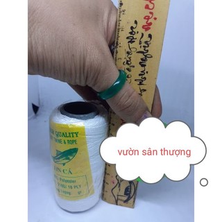 1 Cuộn Dây Nhợ 85g Polyter Hiệu hai Con Cá, Số 18, Cho Thợ Hồ, Thả Diều, Bền Chắc