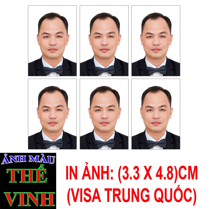 In Ảnh Thẻ 3.3 x4.8 Visa Trung Quốc Chất Lượng Cao, Màu Đẹp, Giao Nhanh 30 Phút Tại TP.HCM