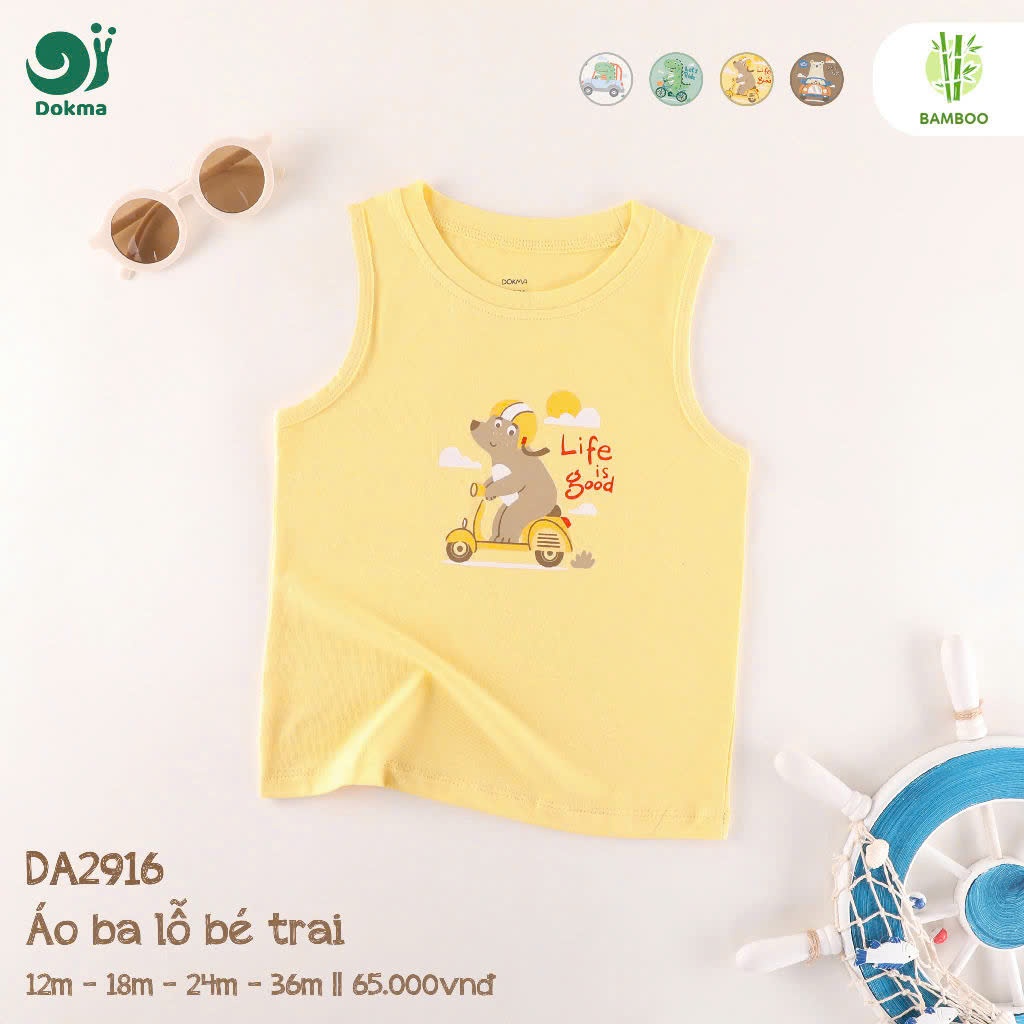 (9-13kg, 9-36M) Áo Ba Lỗ, Áo Sát Nách Bé Trai Bé Gái DA2192 DA2916 DA2875