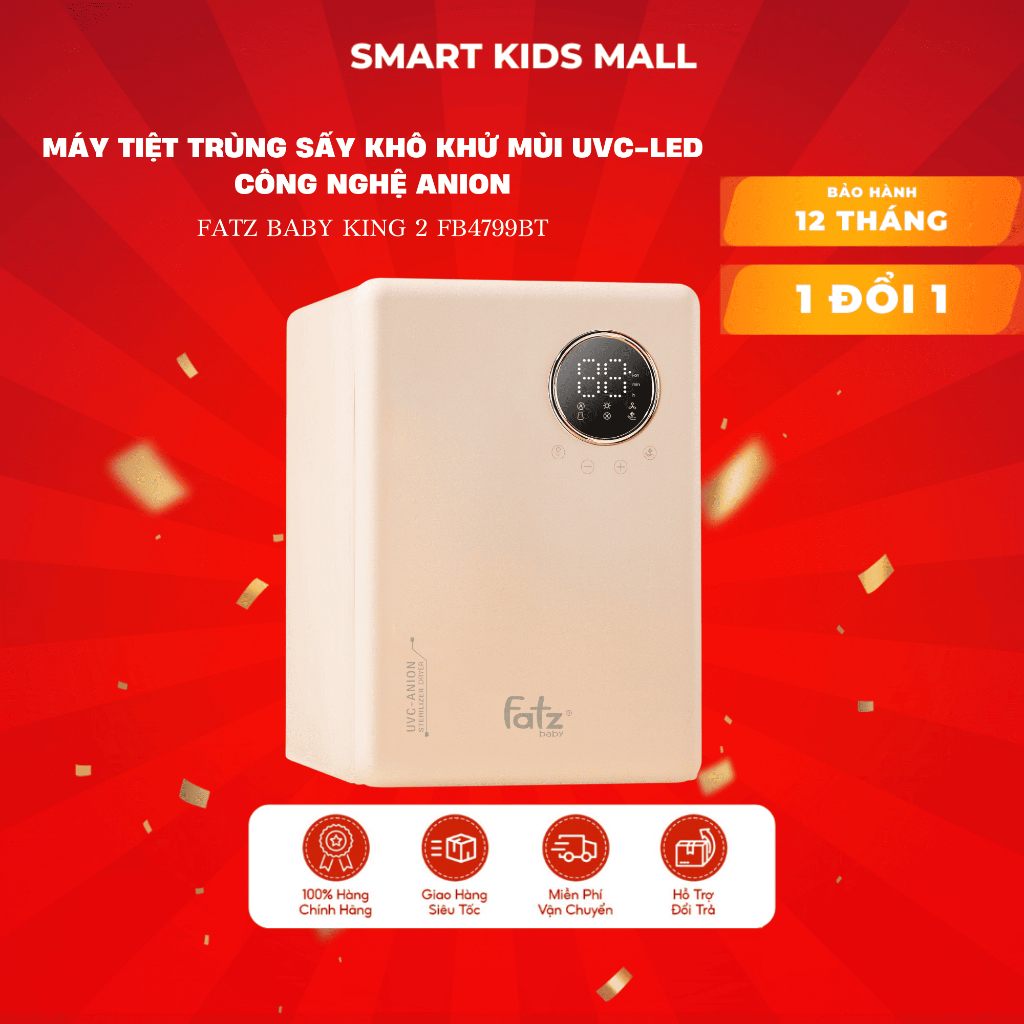 Máy tiệt trùng sấy khô UVC Fatz Baby King 2 19L FB4799BT Bảo Hành  12 Tháng