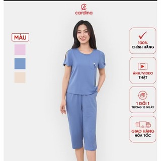 5BCL01 Đồ bộ nữ CARDINA chất liệu cotton tay xoắn phốiquần lửng 5BCL01