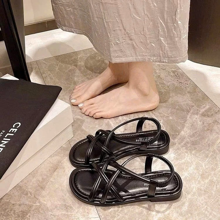 Phom dép như video Dép Sandal nữ quai chéo dế cao 2cm đi êm chân thơi trang phong cách Hàn Quốc.sandan quai hậu dây mảnh – 2