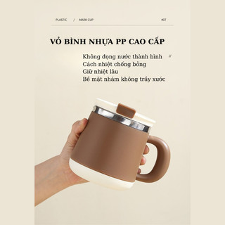 Cốc giữ nhiệt lõi inox 304 ,ly giữ nhiệt cafe dung tích 420ml có nắp đây, ly pha trà có lõi lọc trà