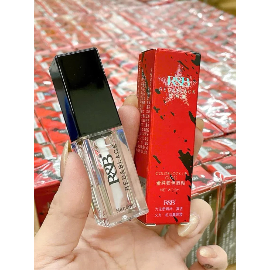 Son bóng R&B Red Black R01 tạo hiệu ứng 5ml cấp ẩm giúp môi căng mọng quyến rũ