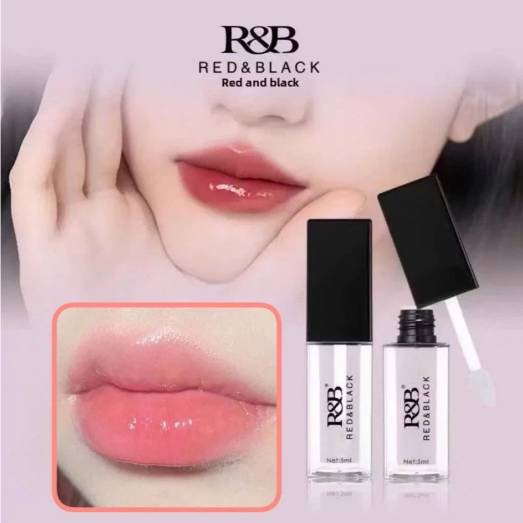 Son bóng R&B Red Black R01 tạo hiệu ứng 5ml cấp ẩm giúp môi căng mọng quyến rũ