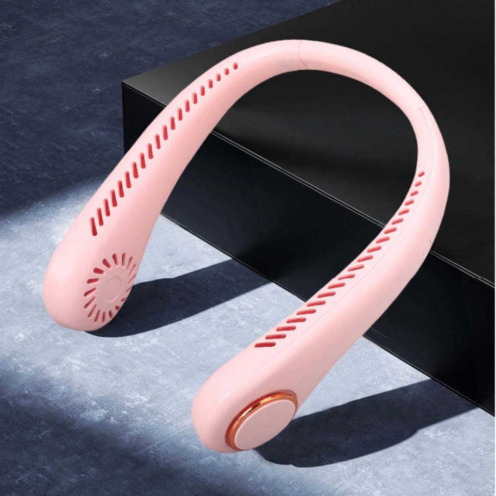 Quạt Đeo Cổ Không Cánh Cao Cấp, Quạt Đeo Cổ Tích Điện Pin Khủng 2500mAh 3 Cấp Độ Gió Tiện Lợi