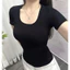 Áo thun cộc tay cổ vuông chất liệu tăm lạnh ôm body, dáng áo babytee tôn dáng phong cách hàn quốc