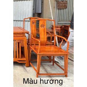ghế minh cụp , minh đế , ghế chủ , tai quan gỗ hương , gõ