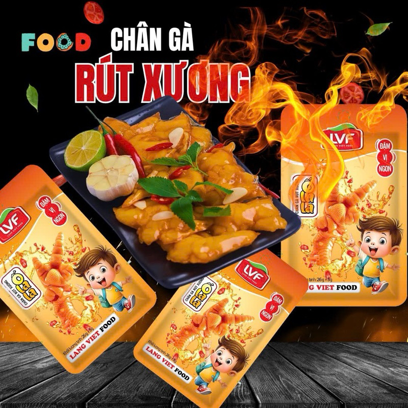 Combo 5 Chân gà ủ vị X2 loại 2 chân 52g