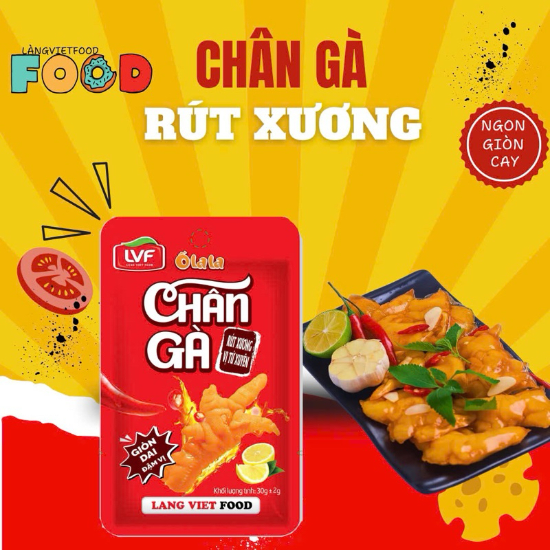 Combo 5 Chân gà ủ vị X2 loại 2 chân 52g