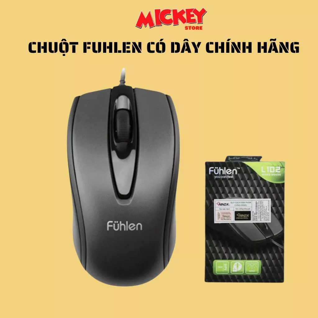 Chuột Fulhen có dây L102 chính hãng hàng nhập khẩu - bảo hành 24 tháng ...