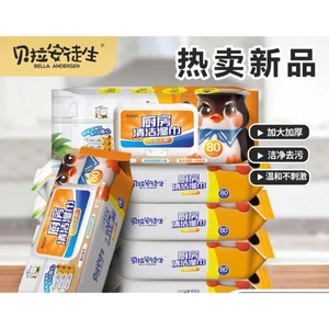 Giấy Ướt Lau Bếp Chim Cánh Cụt Dầu Dừa Siêu Sạch