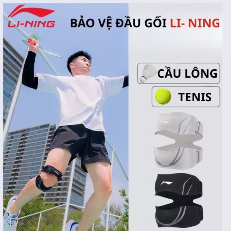 Bó gối thể thao Li-ning cao cấp, bó gối có đệm silicon áp suất 2 chiều thoáng khí