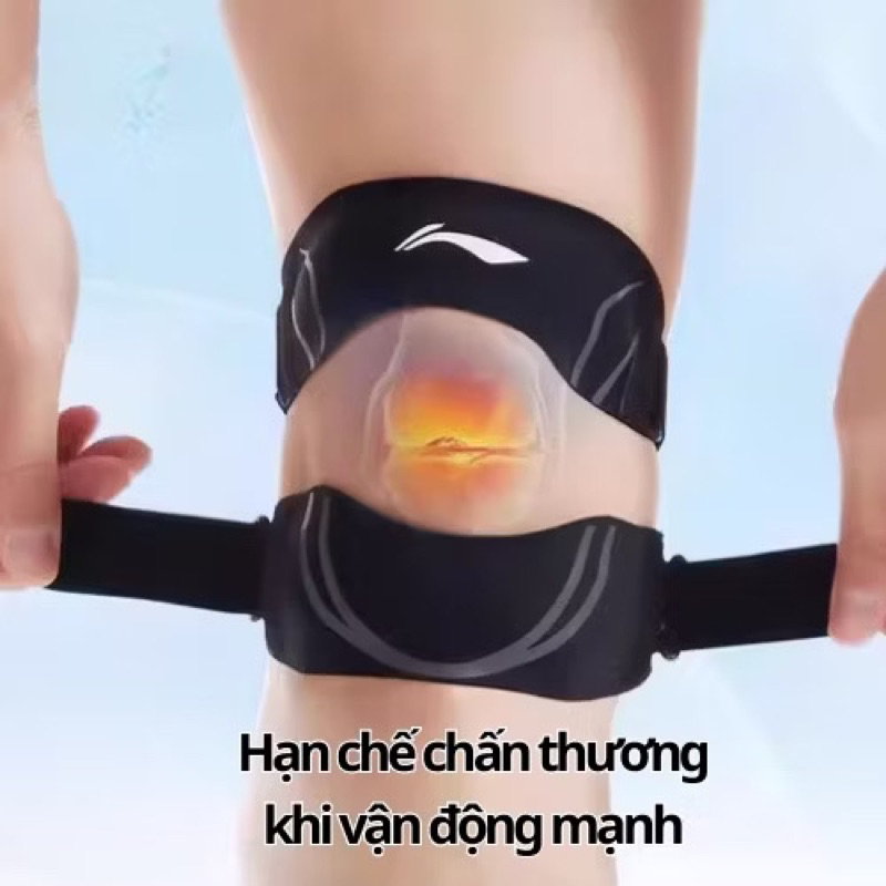 🆘GIÁ TỐT🆘 Bó gối thể thao Li-ning cao cấp, bó gối có đệm silicon áp suất 2 chiều thoáng khí LDEU243