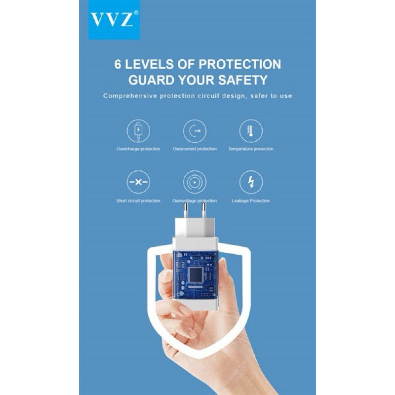 Bộ sạc nhanh chính hãng VVZ-C72. Dòng 2,4A kèm dây sạc, dùng cho nhiều dòng điện thoại