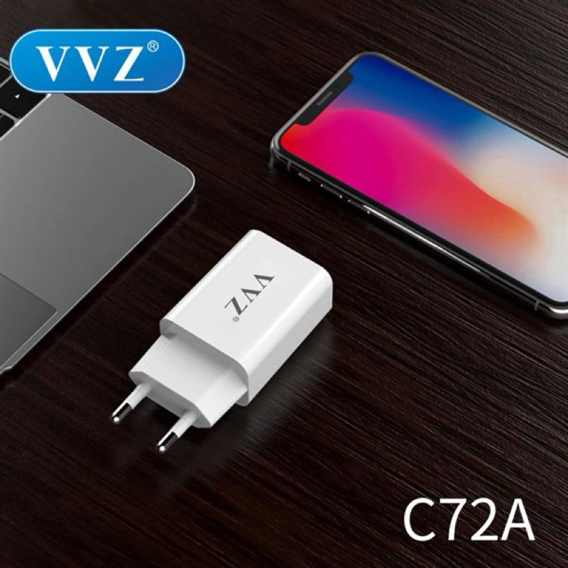 Bộ sạc nhanh chính hãng VVZ-C72. Dòng 2,4A kèm dây sạc, dùng cho nhiều dòng điện thoại