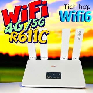 Bộ Phát Wifi Từ Sim 4G R611C - 4 Ăngten Gấp Gọn, Wifi 6, Tản Nhiệt Thông Minh