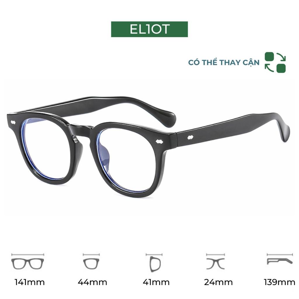 Gọng kính cận tròn thời trang ELIOT Eyewear kiểu dáng Unisex có thể thay tròng cận 3505