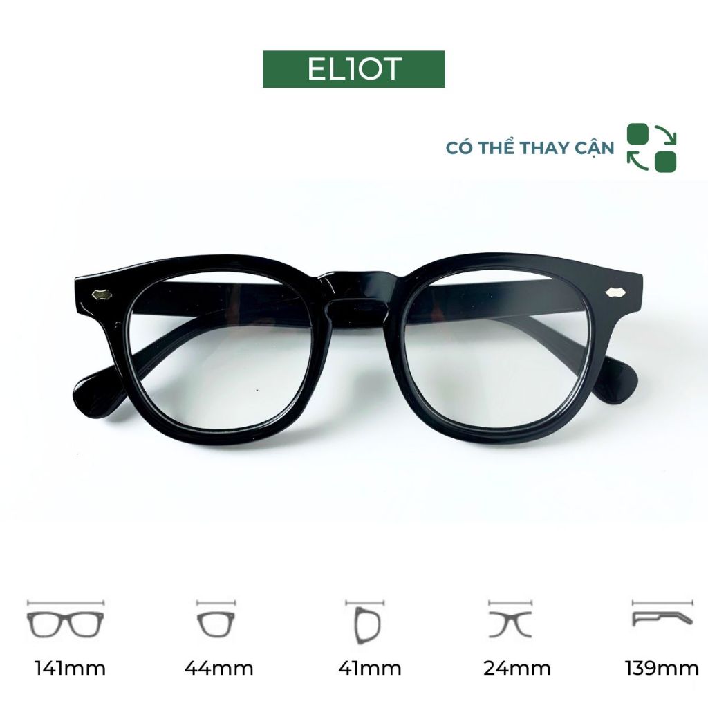 Gọng kính cận tròn thời trang ELIOT Eyewear kiểu dáng Unisex có thể thay tròng cận 3505