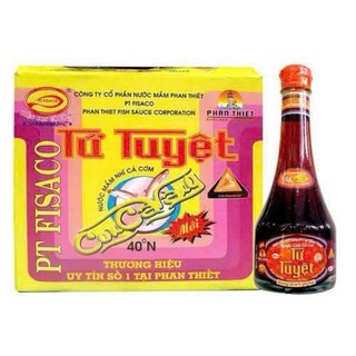 [ Đặc Sản] 1 Chai Thủy Tinh 290ml Nước Mắm Nhĩ Cá Cơm Truyền Thống Nguyên Chất 40 Độ Đạm Hiệu Con Cá Vàng