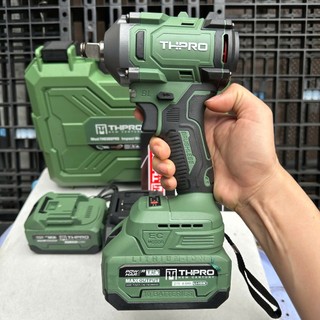 Máy Siết Bulong THPRO-TH636PRO,màu Xanh Lục Bảo,động cơ không chổi than ,lực đập 360N.m..Tặng đầu chuyển vít