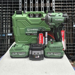 Máy Siết Bulong THPRO-TH636PRO,màu Xanh Lục Bảo,động cơ không chổi than ,lực đập 360N.m..Tặng đầu chuyển vít