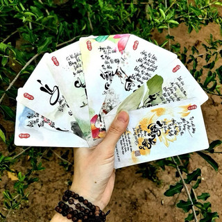 Sách - Bộ Thẻ Thư Pháp 150 Lời Kinh Pháp Cú - 150 tấm thẻ (7x13cm)