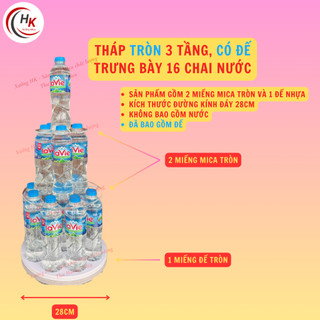 [CHỈ BÀY NƯỚC LỌC] Khay Mica Bày Tháp Nước 2, 3, 5, 7 Tầng - Tấm Mica Xếp Nước - Tháp Nước Cúng Dường Thắp Hương Phật