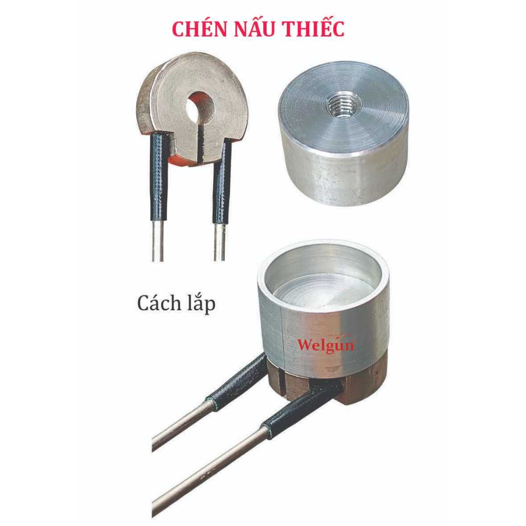 Chén Nấu Thiếc dùng cho máy hàn xung Welgun công suất từ 142W trở lên | Phụ Kiện Máy Hàn Xung Welgun