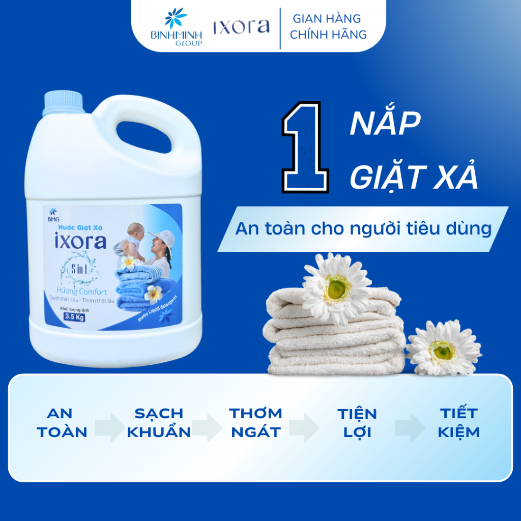 Nước Giặt Xả Cao Cấp IXORA 3,5kg