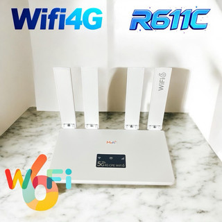 Bộ Phát Wifi 4G R611C - 4 Ăngten Gấp Gọn, Wifi 6 Siêu Nhanh, Tản Nhiệt Hai Bên