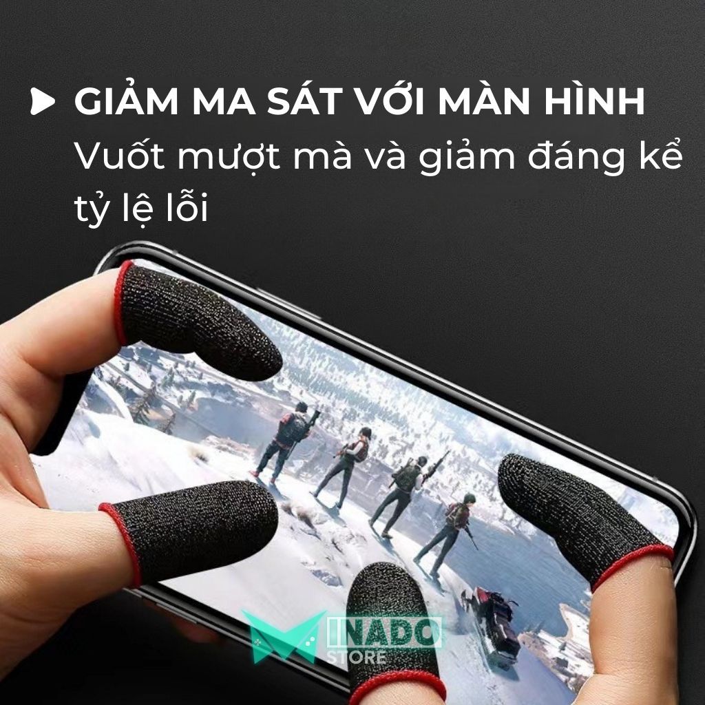 Bao Tay Chơi Game Mina Dệt Kim 2025 Tăng Độ Nhạy Cảm Ứng Cho Game Thủ Ngón Tay Chơi Game - Minado