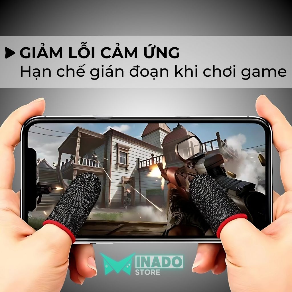 Bao Tay Chơi Game Mina Dệt Kim 2025 Tăng Độ Nhạy Cảm Ứng Cho Game Thủ Ngón Tay Chơi Game - Minado