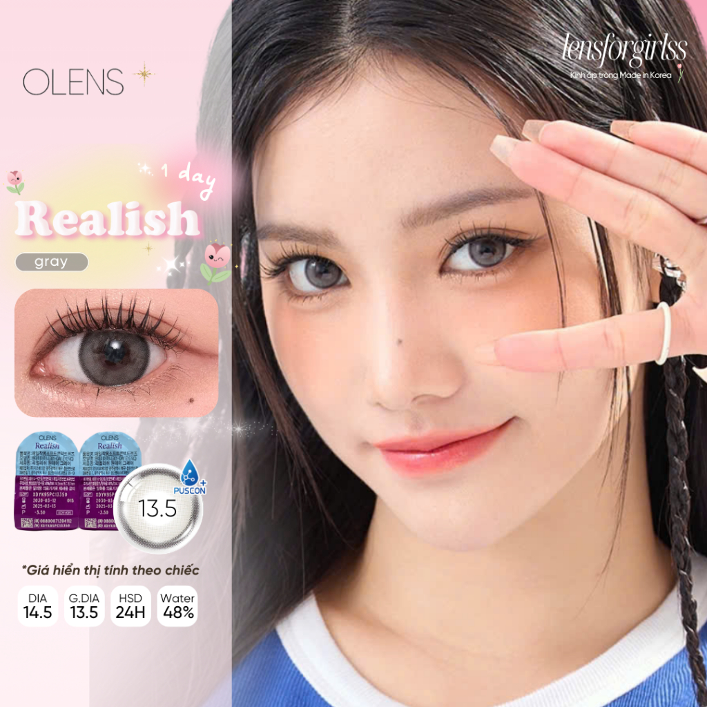NEW (OLENS) Lens 1 ngày | Kính áp tròng GIÃN TRÒNG hack mắt REALISH ...