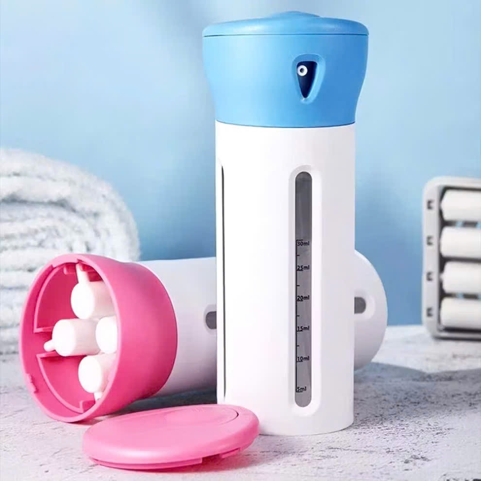 Chai Chiết Mỹ Phẩm 4in1 Tiện Lợi Du Lịch -Bộ Chai Rỗng 4 Trong 1 Chống Tràn - BÌNH CHIẾT BỎ TÚI GỌN NHẸ TIỆN LỢI DU LỊCH