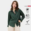 Áo sơ mi nữ GILLEE dáng oversized, sơ mi form rộng vải kate lụa xanh rêu FAS291