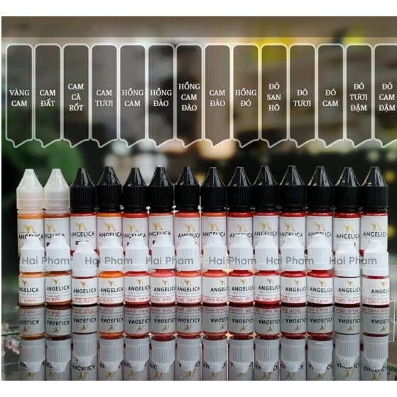 Mực Angelica Tem Trắng – Mực Phun Xăm Cao Cấp, Bong Đậm Đẹp, Giữ Màu Tự Nhiên Lâu Dài