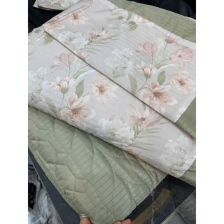 Bộ chăn ga gối cotton lụa trần nhập khẩu loại 1, Chất cotton pha lụa mềm mịn, thoáng mát phù hợp cho mùa hè tặng vỏ ôm