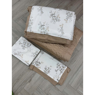 Bộ chăn ga gối cotton lụa trần nhập khẩu loại 1, Chất cotton pha lụa mềm mịn, thoáng mát phù hợp cho mùa hè tặng vỏ ôm