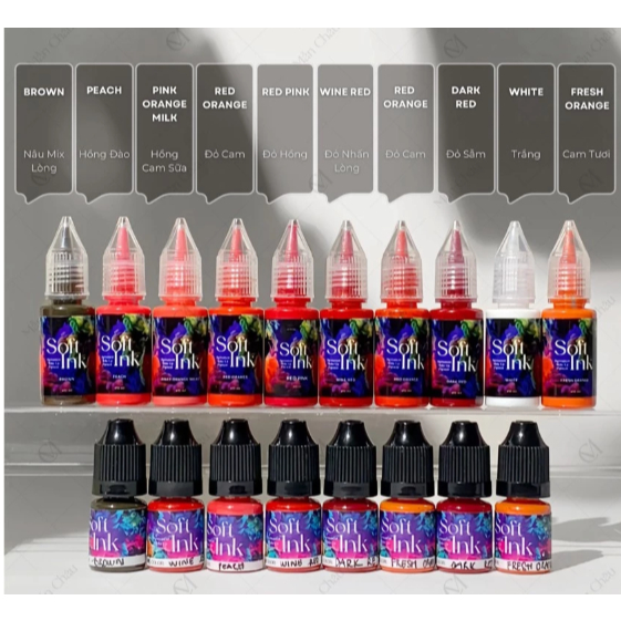 Soft ink mực xăm mày môi màu lên tự nhiên cao cấp