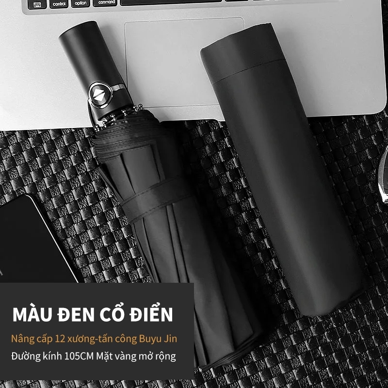 ICON Dù Gấp Tự Động 2 Chiều8 24 Xương UV Sunscreen Automatic Umbrella Retractable Folding Umbrella