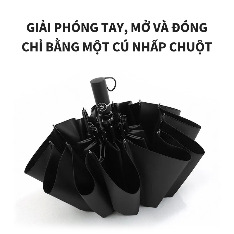 ICON Dù Gấp Tự Động 2 Chiều8 24 Xương UV Sunscreen Automatic Umbrella Retractable Folding Umbrella