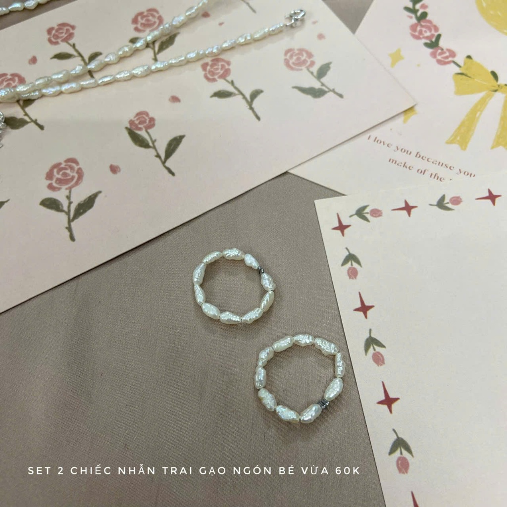 Vòng cổ trai (TRAI THẬT) dị hạt gạo tuyển chọn Nhật sz 3-4 li